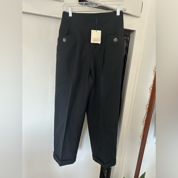 SANDRO Gary wool blend high waist trouser FINAL PRICE NO OFFERS CONSIDERED - Picture 6 of 8